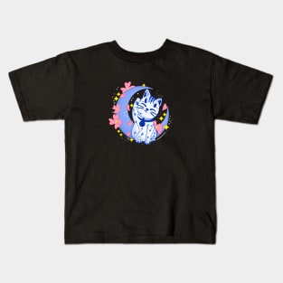 Maneki Neko Moon Kids T-Shirt